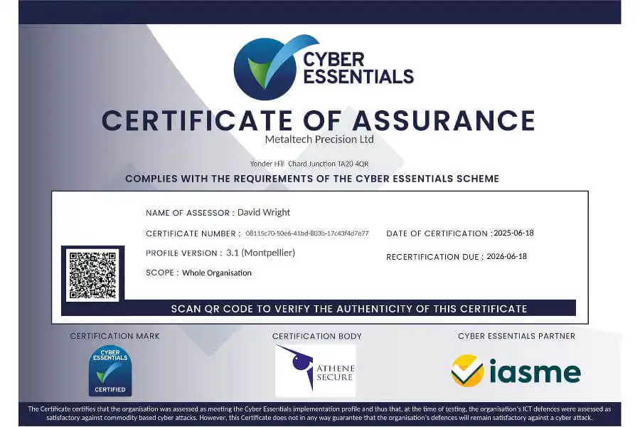 Metaltech achieves Cyber Essentials Certification Metaltech achieves Cyber Essentials Certification